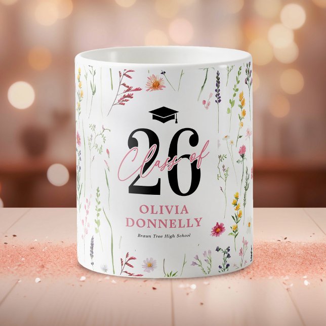 Caneca De Café Formando de Elegant Wildflower 2025 (Criador carregado)