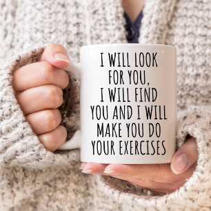 Caneca De Café Formando Físico Terapista Engraçado, VOU PROCURÁ-L