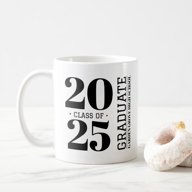 Caneca De Café Formando Moderno Simples 20__ Graduação Café Mug (Com Donut)
