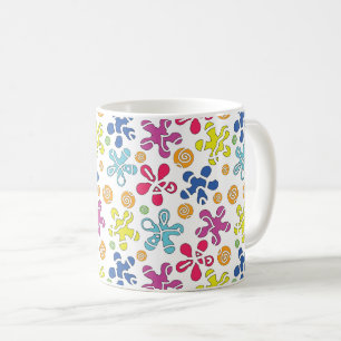 Caneca De Café Formas Abstratas de Desenho Divertidas