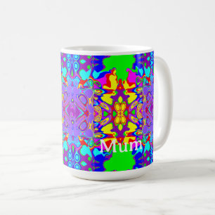 Caneca De Café Formas Abstratas Geométricas Ousadas e Caprichosas