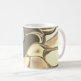 Caneca De Café Formas arredondadas em cor de bronze ou bege, bril