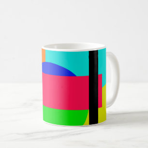 Caneca De Café Formas coloridas