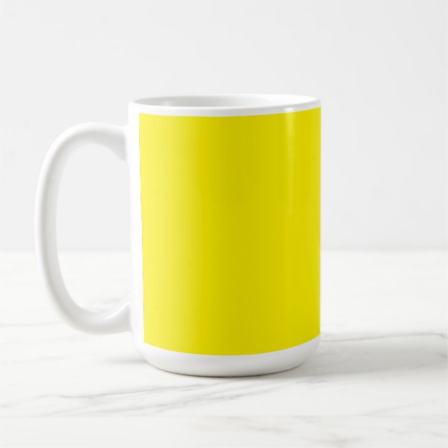 Caneca De Café Formas de abstrato amarelo e laranja sobrepõem-se  (Esquerda)