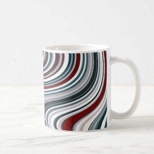 Caneca De Café Formas de Abstrato azul-maroon vermelho e azul-lac
