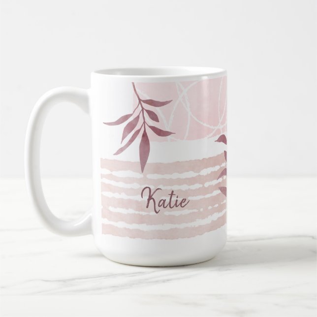 Caneca De Café Formas de Aquarela de abstrato Calmo (Esquerda)