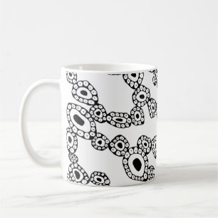 Caneca De Café Formas de Blob de Círculo Aleatório Abstrato