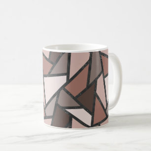 Caneca De Café Formas de vidro castanho manchado
