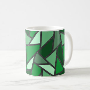 Caneca De Café Formas de vidro coloração verde