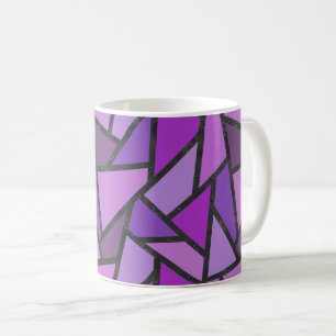 Caneca De Café Formas de vidro púrpura manchado
