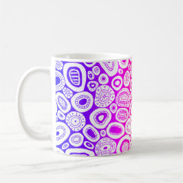 Caneca De Café Formas Disformes Aleatórias de Arte Abstrata