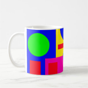 Caneca De Café Formas geométricas coloridas