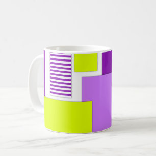 Caneca De Café Formas geométricas de papel multicolor