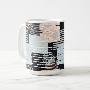 Caneca De Café Formas geométricas e listras
