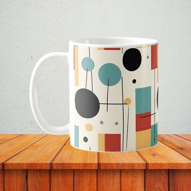 Caneca De Café Formas Geométricas Modernas (Criador carregado)