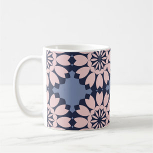 Caneca De Café Formas Geométricas: Padrão Decorativo Sem Olhos.