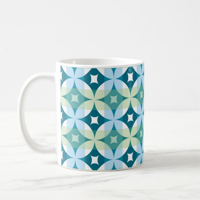 Caneca De Café Formas geométricas, papel de parede de abstrato. (Esquerda)