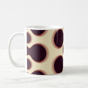Caneca De Café Formas globulares espinhosas, padrão de tons casta