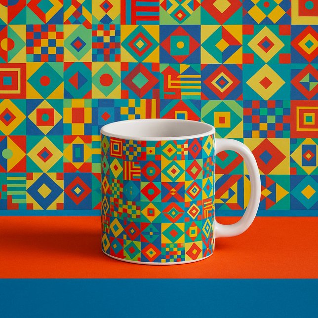 Caneca De Café Formas Mesmerizadas (Criador carregado)