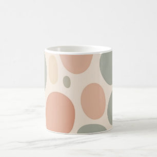 Caneca De Café Formas Orgânicas Abstratas Neutras Modernas