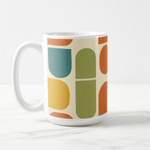 Caneca De Café Formas Orgânicas Padrão Moderno de Meados do Sécul