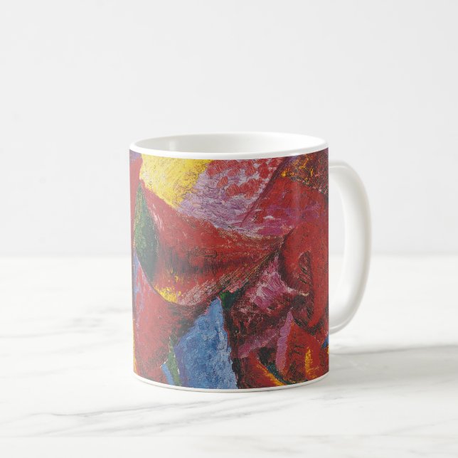 Caneca De Café Formas plásticas de um cavalo - Umberto Boccioni (Frente Esquerda)