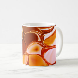 Caneca De Café Formas redondas que migram de vermelho para esverd