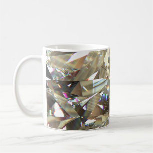 Caneca De Café Formas triangulares de diamante: textura em camada