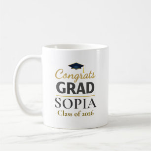 Caneca De Café Formatura 2026 Parabéns Graduado Personalizado