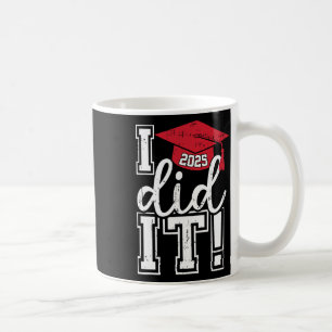Caneca De Café Formatura da turma de 2025 Engraçado Eu Consegui M