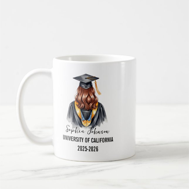 Caneca De Café Formatura da Turma de 2025 Personalizada (Esquerda)