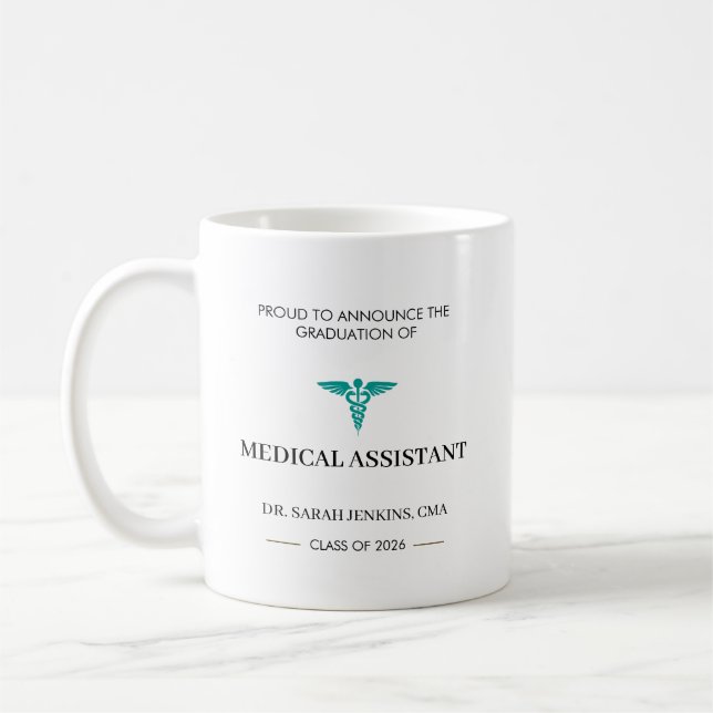 Caneca De Café Formatura de Assistente Médico CMA 2026 (Esquerda)