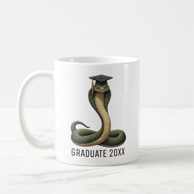 Caneca De Café Formatura de Cobra Personalizada (Esquerda)