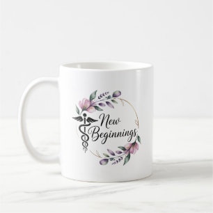 Caneca De Café Formatura de Médico Personalizada Novos Começos