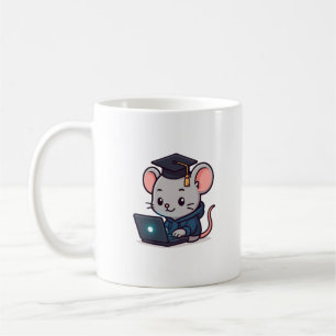 Caneca De Café Formatura de Programador Rato Engraçado Kawaii