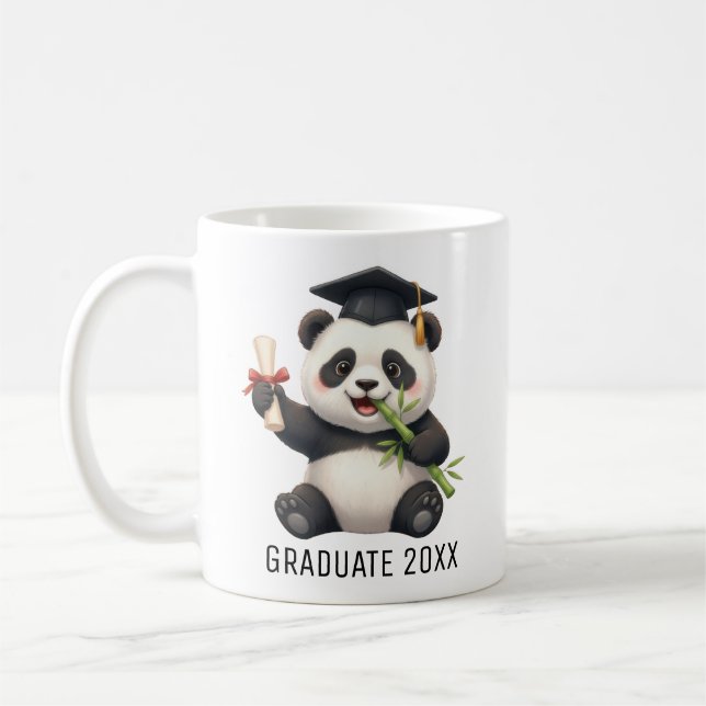 Caneca De Café Formatura do Urso Panda Personalizada (Esquerda)