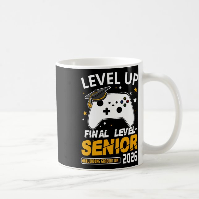 Caneca De Café Formatura Final Senior 2026 Level Up Grad Jogos  (Direita)