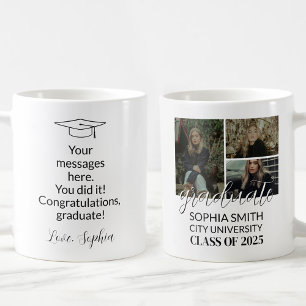 Caneca De Café Formatura Personalizada com 3 Fotos Congrats