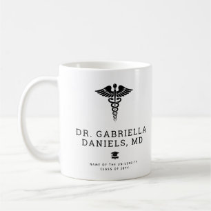 Caneca De Café Formatura Personalizada de Médico de Escola de Med
