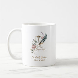 Caneca De Café Formatura Personalizada de Médico Novos Começos