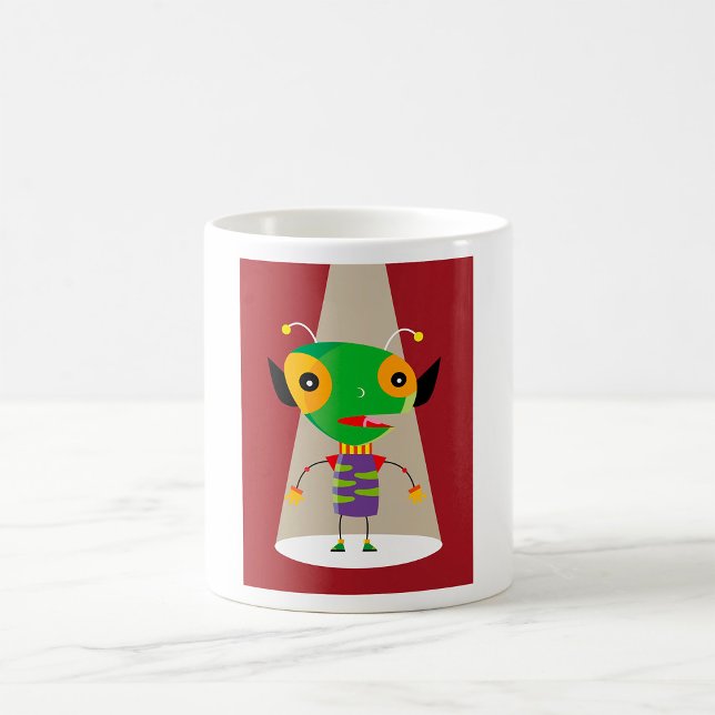 Caneca De Café Formiga Alienígena Colorida em Spotlight Quirky Sc (Criador carregado)