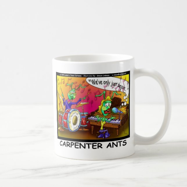 Caneca De Café Formigas Carpinteiras Presentes Engraçados e Colec (Direita)