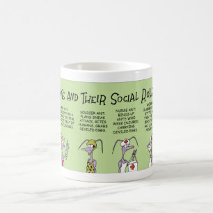 Caneca De Café Formigas e seus papéis sociais