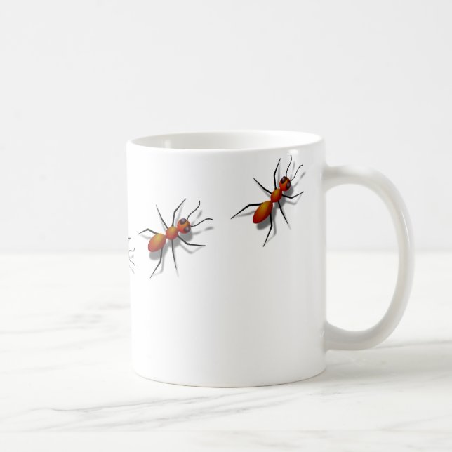 Caneca De Café Formigas Vermelhas Rastejando Em Você (Direita)