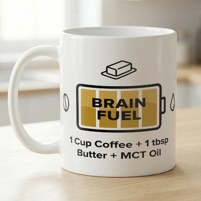 Caneca De Café Fórmula de Café Focado com Manteiga e Óleo MCT (Criador carregado)