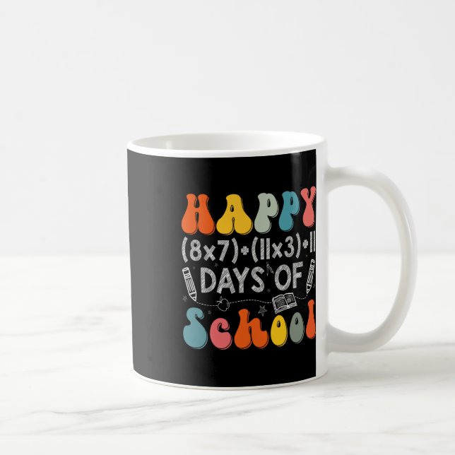Caneca De Café Fórmula Matemática 100 Dias De Escola Professor De (Direita)