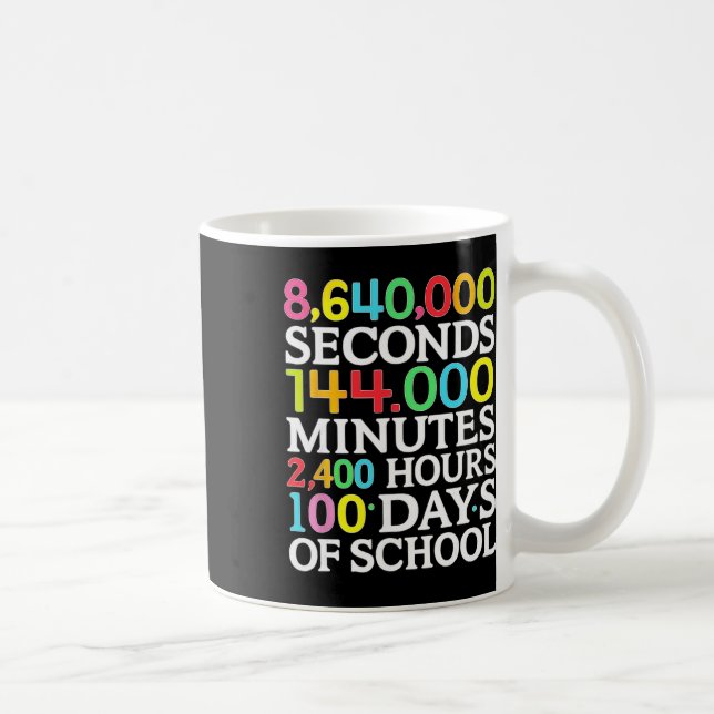 Caneca De Café Fórmula Matemática 100 Dias De Escola Professor De (Direita)