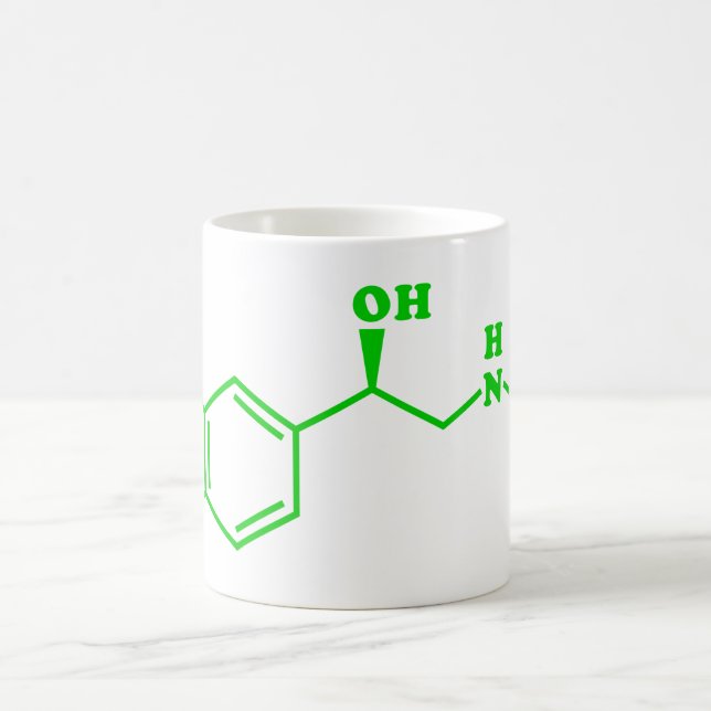 Caneca De Café Fórmula Química Molecular Adrenalina (Centro)