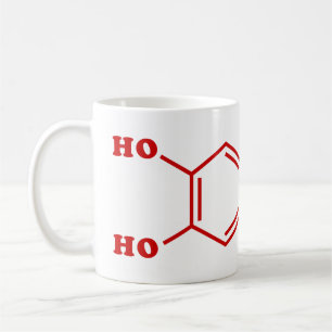 Caneca De Café Fórmula química molecular da dopamina