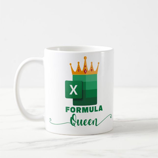 Caneca De Café FÓRMULA rainha Engraçada Dúvida do Contador (Esquerda)